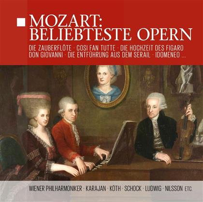 Herbert von Karajan, Wiener Philharmoniker, Rudolf Schock, Erika Köth & Wolfgang Amadeus Mozart (1756-1791) - Beliebteste Opern (14 CDs)