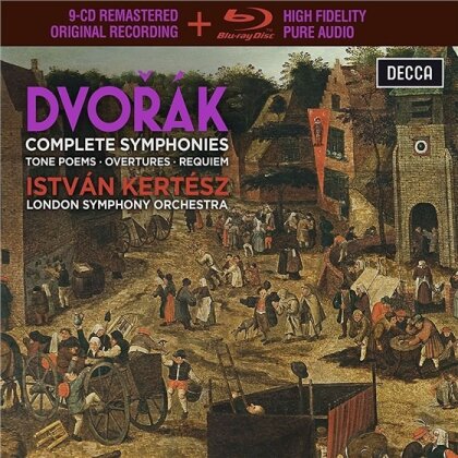 Antonin Dvorák (1841-1904), Istvan Kertesz & The London Symphony Orchestra - Complete Symphonies - Tone Poems - Overtures - Requiem (9 CDs + Blu-ray)