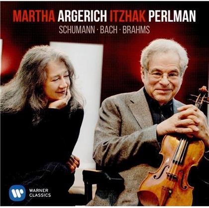 Martha Argerich, Itzhak Perlman, Robert Schumann (1810-1856), Johann Sebastian Bach (1685-1750) & Johannes Brahms (1833-1897) - Schumann/Bach/Brahms (LP)