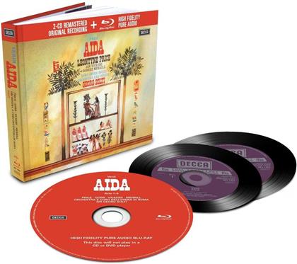 Sir Georg Solti, Leontyne Price, Jon Vickers, Robert Merrill, … - Aida (2 CDs + Blu-ray)