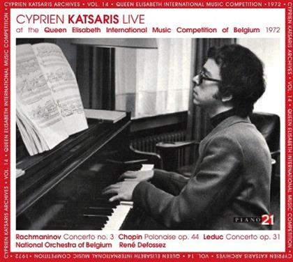Sergej Rachmaninoff (1873-1943), Frédéric Chopin (1810-1849), Leduc, René Defossez, … - Cyprien Katsaris Live At The Queen Elisabeth International Music Competition of Belgium 1972