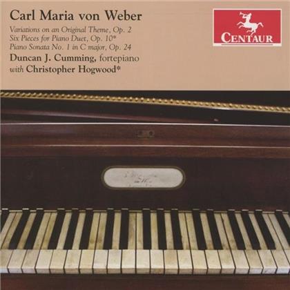 Carl Maria von Weber (1786-1826), Duncan J. Cumming & Christopher Hogwood - Variations on an Original Theme op. 2, Six Pieces for Piano Duet Op. 10, Piano Sonata No. 1 Op. 24