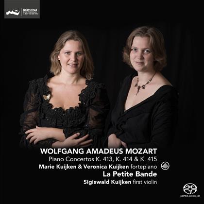 La Petite Bande, Wolfgang Amadeus Mozart (1756-1791), Sigiswald Kuijken, Marie Kuijken & Veronika Kuijken - Piano Concertos K 413, K 414, K 415 (SACD)