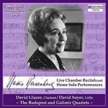 Nadia Reisenberg, David Glazer & David Soyer - Live Chamber and Home Solo Performances (2 CDs)