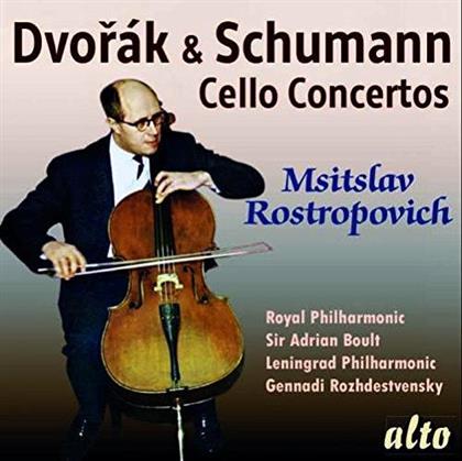 Antonin Dvorák (1841-1904), Robert Schumann (1810-1856), Sir Adrian Boult, Gennadi Rozhdestvensky, Mstislav Rostropovitsch, … - Cello Concertos
