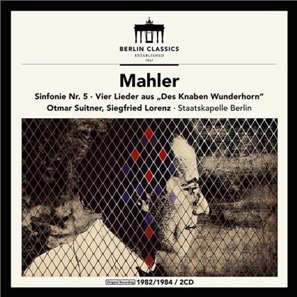 Siegfried Lorenz, Staatskapelle Berlin, Gustav Mahler (1860-1911) & Otmar Suitner - Sinfonie Nr.5, Vier Lieder aus Des Knaben Wunderhorn - Berlin Classics Original Recordings 1982/1984 (2 CDs)