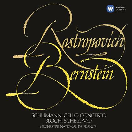 Leonard Bernstein (1918-1990), Robert Schumann (1810-1856), Ernest Bloch (1880-1959), Mstislav Rostropovitsch & Orchestre National de France - Cellokonzert / Schelomo - Rostropowitsch-Edition