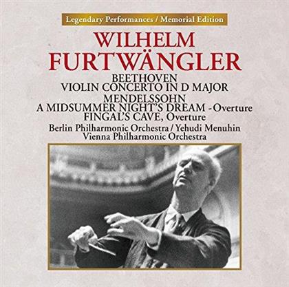 Ludwig van Beethoven (1770-1827), Felix Mendelssohn-Bartholdy (1809-1847), Wilhelm Furtwängler, Sir Yehudi Menuhin, … - Violin Concerto in D Major, A Midsummer Night's Dream Overture, Fingal's Cave Overture - Legendary Performances / Memorial Editon - UHQCD