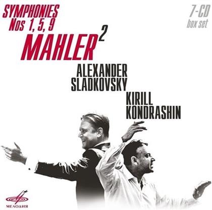 Gustav Mahler (1860-1911), Kirill Kondraschin, Alexander Sladkovsky, Moscow Philharmonic Orchestra & Tatarstan National Symphony Orchestra - Mahler To The Power Of Two - Symphonies Nos.1,5 & 9 + 1, 5 & 9 - 1967, 1969, 1974, 2016 (7 CDs)