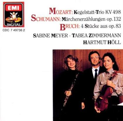 Sabine Meyer, Tabea Zimmermann, Hartmut Höll, Wolfgang Amadeus Mozart (1756-1791) & Max Bruch (1838-1920) - Kegelstatt-Trio KV 498 / Märchenerzählungen Op. 134 / 4 Stücke aus Op. 83