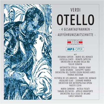 Giuseppe Verdi (1813-1901), Tullio Serafin, Sir Thomas Beecham, Fausto Cleva, … - Otello - (MP3) - Mailand 1958, Buenos Aires 4.7.1958, New York 8.3.1958, Mailand 11.1931 bis 1.1932 (2 CD)