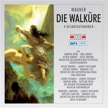 Richard Wagner (1813-1883), Joseph Keilberth, Paul Breisach, Wilhelm Furtwängler & Erich Leinsdorf - Die Walküre - (MP3) - 4 Gesamtaufnahmen (2 CDs)