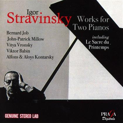 Igor Strawinsky (1882-1971), Bernard Job, John-Patrick Millow, Vitya Vronsky, Viktor Babin, … - Works For 2 Pianos Including Le Sacre Du Printemps