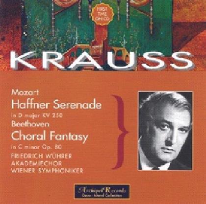 Wolfgang Amadeus Mozart (1756-1791), Ludwig van Beethoven (1770-1827), Clemens Krauss & Wiener Symphoniker - Haffner Serenade / Choralfantasie