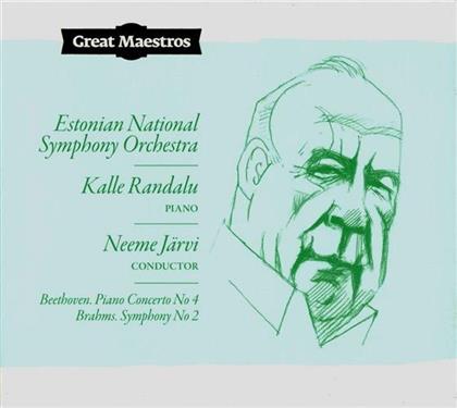 Kalle Randalu, Ludwig van Beethoven (1770-1827), Johannes Brahms (1833-1897), Neeme Järvi & Estonian National Symphony Orchestra - Klavierkonzert Nr.4, Op.58/Symphonie Nr. 2
