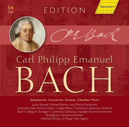 Carl Philipp Emanuel Bach (1714-1788), Helmuth Rilling & Sir Roger Norrington - Carl Philipp Emanuel Bach Edition - Symphonies, Concertos, Sonatas, Chamber Music (54 CD)