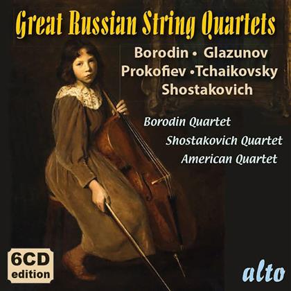 Borodin Quartet, Shostakowch Quartet, American Quartet, Alexander Borodin (1833-1887), … - Great Russian String Quartets (6 CDs)