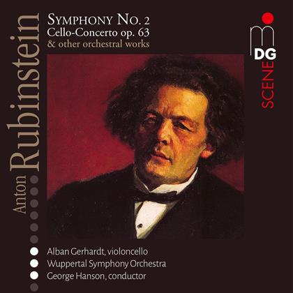 Anton Rubinstein (1829-1894), George Hanson, Alban Gerhardt & Wuppertal Symphony Orchestra, - Symphony Nr.2 / Cello-Concerto op. 63 & Other Orchestral Works (2 CDs)