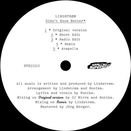 Lindstrom & Ronika - Didn't Know Better (12" Maxi)