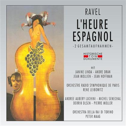 Janine Linda, Andre Dran, Maurice Ravel (1875-1937), Peter Maag, Rene Leibowitz, … - L'Heure Espagnol - 2 Gesamtaufnahmen 1949 & 1962 (2 CDs)