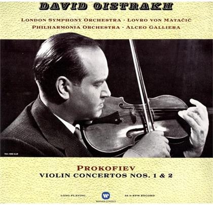 Serge Prokofieff (1891-1953), Lovro von Matacic, Aleco Galliera, David Oistrakh, The London Philharmonic Orchestra, … - Violinkonzerte Nr.1&2 (LP)