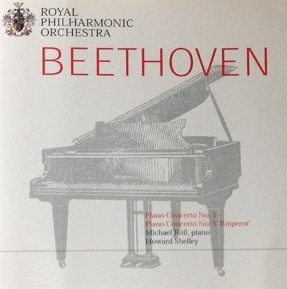 Ludwig van Beethoven (1770-1827), Howard Shelley, Michael Roll & The Royal Philharmonic Orchestra - Piano Concertos 1 & 5 (LP)