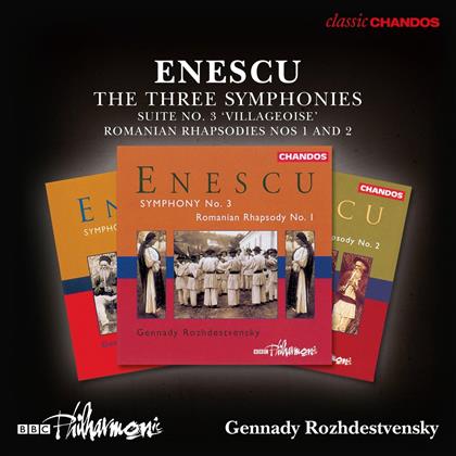 George Enescu (1881-1955), Roshdestvensky Gennady & BBC Philharmonic Orchestra - The Three Symphonies (3 CDs)