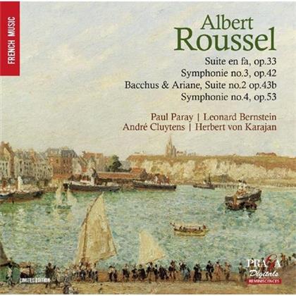 Albert Roussel (1869-1937), Paul Paray, Leonard Bernstein (1918-1990), Herbert von Karajan & Andre Cluytens - Siute in F Major O.33, Symphony 3, Bacchus Et Ariane Suite No. 2, Symphony 4 (Hybrid SACD)