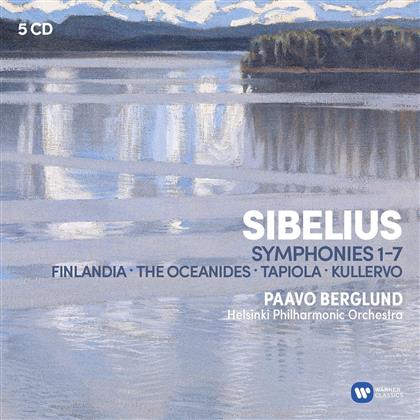 Jean Sibelius (1865-1957), Paavo Berglund & Helsinki Philharmonic Orchestra - Sinfonien 1-7 / Finlandia / Kullervo (5 CDs)