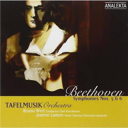 Ludwig van Beethoven (1770-1827), Bruno Weil, Jeanne Lamon & Tafelmusik Orchestra - Symphonies No.6 & 5