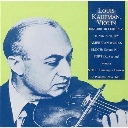 Quincy Porter, William Grant Still, Ernest Bloch (1880-1959) & Louis Kaufman - American Works
