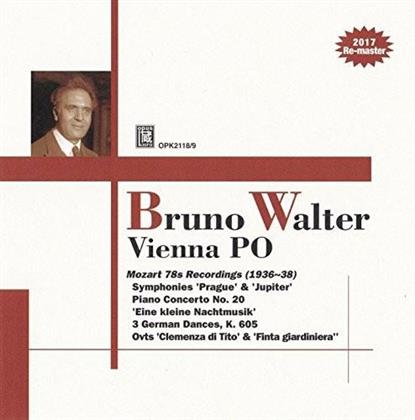 Wolfgang Amadeus Mozart (1756-1791), Bruno Walter & Vienna Philharmonic Orchestra - Symphonies Prague & Jupiter, Piano Concerto 20, Eine Kleine Nachtmusik, 3 G.D. - 1936-1938 (Remastered)