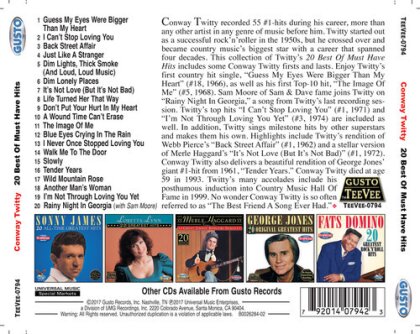 Conway Twitty - 20 Best Of Must Have Hits