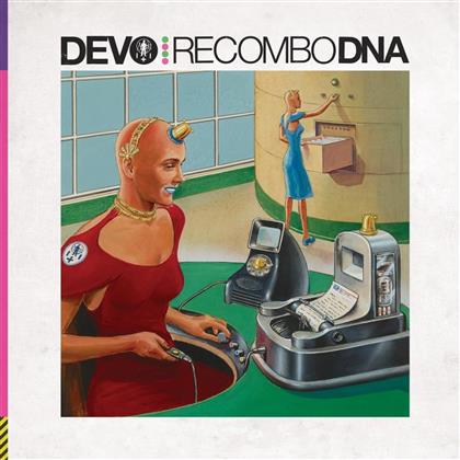 Devo - Recombo Dna - +3 Inch CD, Emergency Codes = 4 Vinyle In Je Grün, Blau,Orange & Rot (4 LPs + 3 CDs)