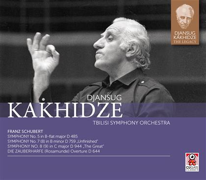 Franz Schubert (1797-1828), Djansug Kakhidze & Tbilisi Symphony Orchestra - Sinfonien Nr. 5, 7 & 8 & Die Zauberharfe (2 CDs)