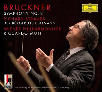 Wiener Philharmoniker, Anton Bruckner (1824-1896), Richard Strauss (1864-1949) & Riccardo Muti - Symphony No.2 In C Minor, Der Bürger Als Edelmann (2 CD)