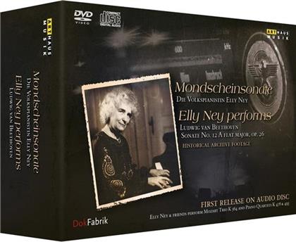 Ludwig van Beethoven (1770-1827), Wolfgang Amadeus Mozart (1756-1791) & Elly Ney - Die Volkspianistin Elly Ney - Elly Ney Performs (2 CDs + DVD)