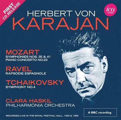 Clara Haskil, Wolfgang Amadeus Mozart (1756-1791), Maurice Ravel (1875-1937), Peter Iljitsch Tschaikowsky (1840-1893) & Herbert von Karajan - Sinfonien & Orchesterwerk (2 CDs)