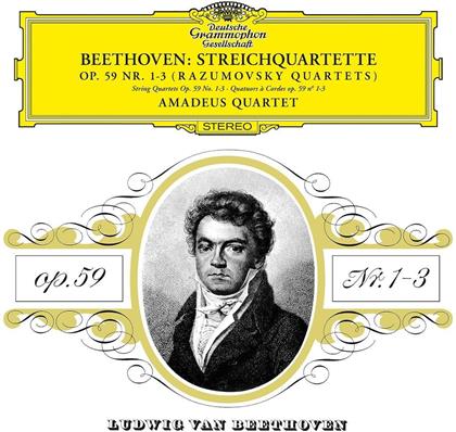 Amadeus Quartet & Ludwig van Beethoven (1770-1827) - Die Rasumovsky-Quartette op. 59 Nr. 1-3 (2 LPs)
