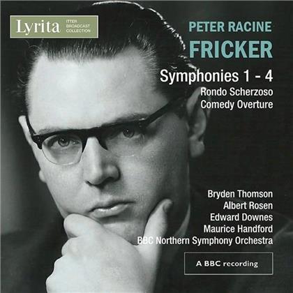 Fricker Peter Racine (1920-1990), Bryden Thomson, Albert Rosen, Edward Downes, Maurice Handford, … - Symphonies 1 - 4 / (2 CDs)