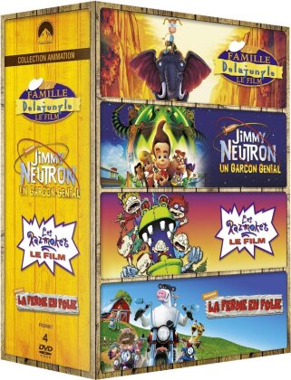 La famille de la jungle / Jimmy Neutron - un Garcon genial / Les Razmoket - Le Film / La Ferme en Folie (Collection Animation, 4 DVDs)