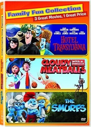 Cloudy with a Chance of Meatballs / Hotel Transylvania / The Smurfs (2 DVDs)