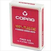 Copag - Plastic Pokerkarten Deck 4 Corner Index red [rot]