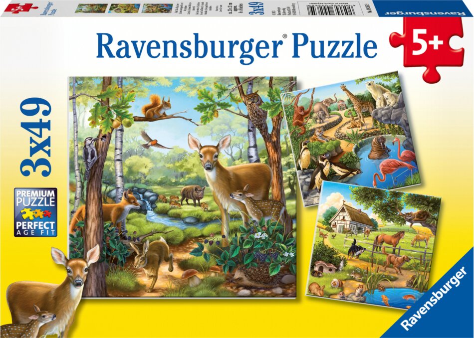 Wald-/Zoo-/Haustiere - Puzzle