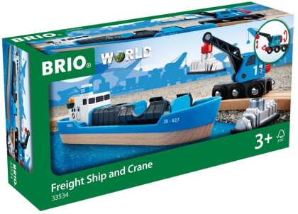 BRIO Railway 33534 - Container & Crane Wagon