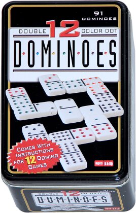 Domino Color 12er - Metalldose [91 Steine]