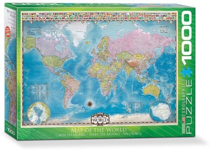 Map of the World - 1000 Pieces Puzzle