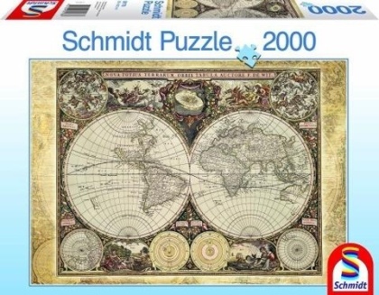 Historische Weltkarte - 2000 Teile Puzzle