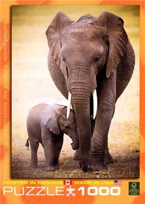 Elefante e baby - Puzzle [1000 pezzi]