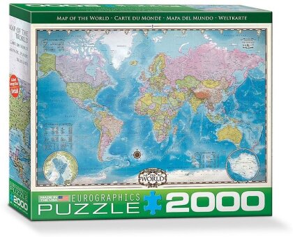 Map of the World - 2000 Teile Puzzle